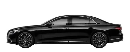 Black executive saloon car for business travel